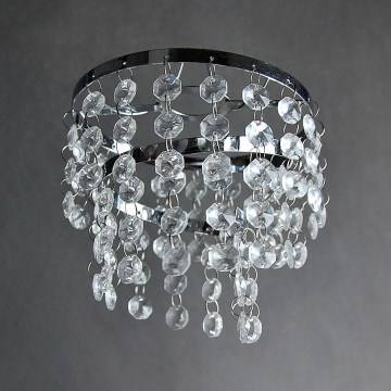 Ersatz-Lampenschirm für Deckenleuchte RIM E14, glänzender Chrom/klar