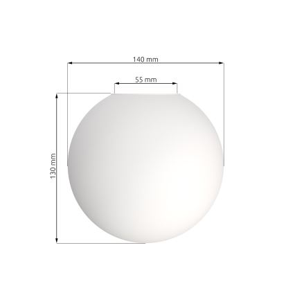 Ersatz-Lampenschirm für die Leuchten SOMA/SMART/GLAM/ROYAL/LINNEAR – passend für E14-Fassung, Ø 14 cm, weiß