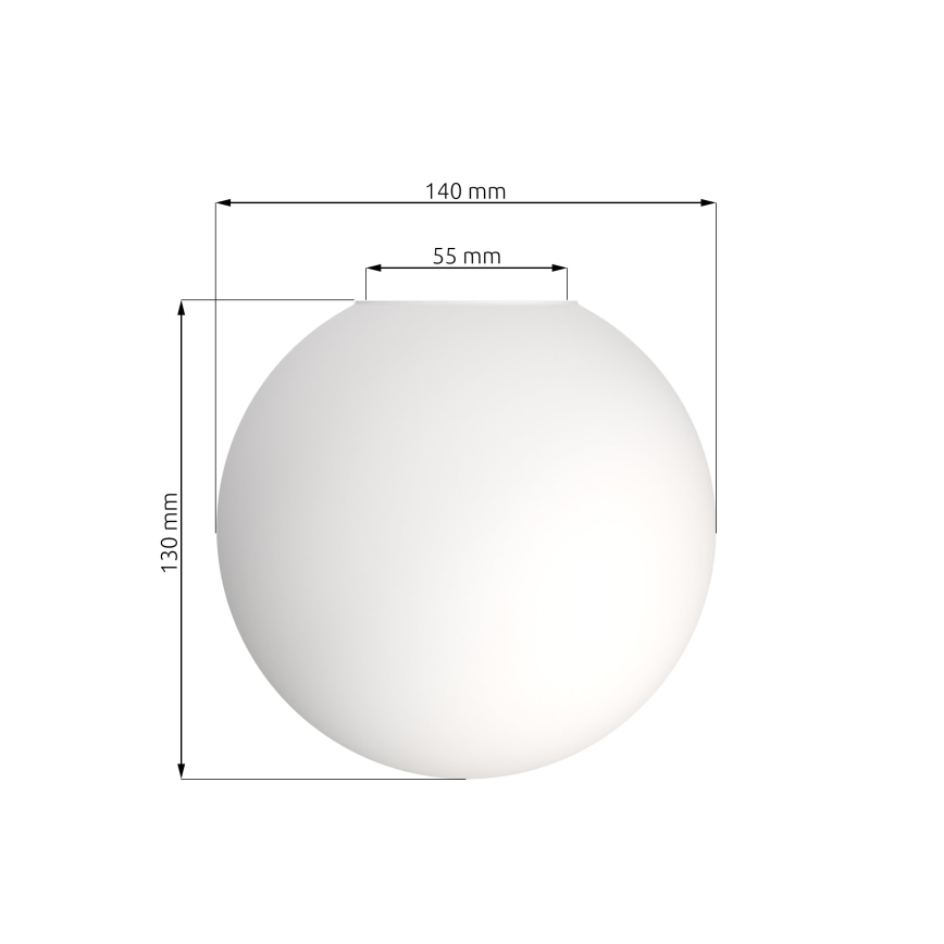 Ersatz-Lampenschirm für die Leuchten SOMA/SMART/GLAM/ROYAL/LINNEAR – passend für E14-Fassung, Ø 14 cm, weiß