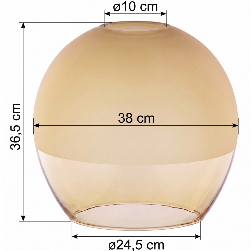 Ersatzglas für die Leuchte KULA E27, Ø 38 cm, rauchbeige