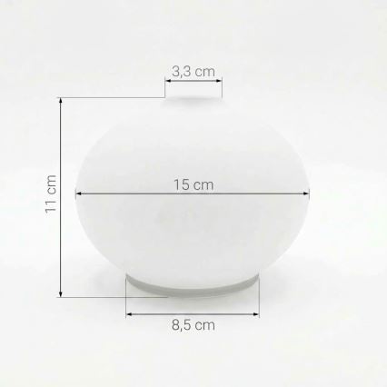 Ersatzglas für Hängeleuchte E14 d 15 cm weiß