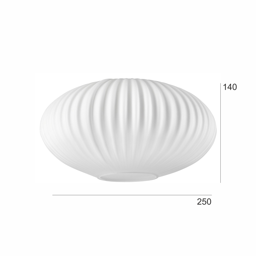 Ersatzglas für Hängeleuchte HARMA E27 14x25 cm weiß