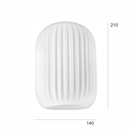 Ersatzglas für Hängeleuchte HARMA E27 21x14 cm weiß
