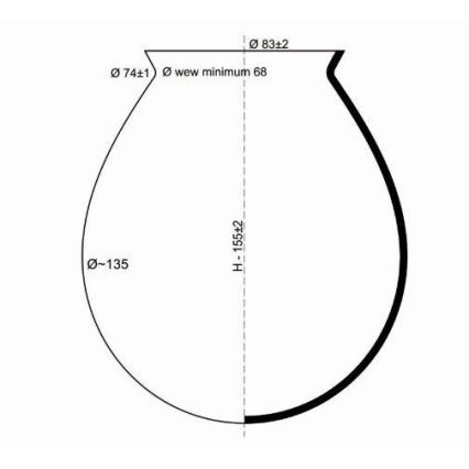 Ersatzglas für Hängeleuchte NATAN d 13,5 cm