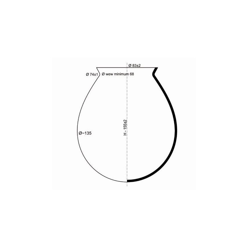 Ersatzglas für Hängeleuchte NATAN d 13,5 cm