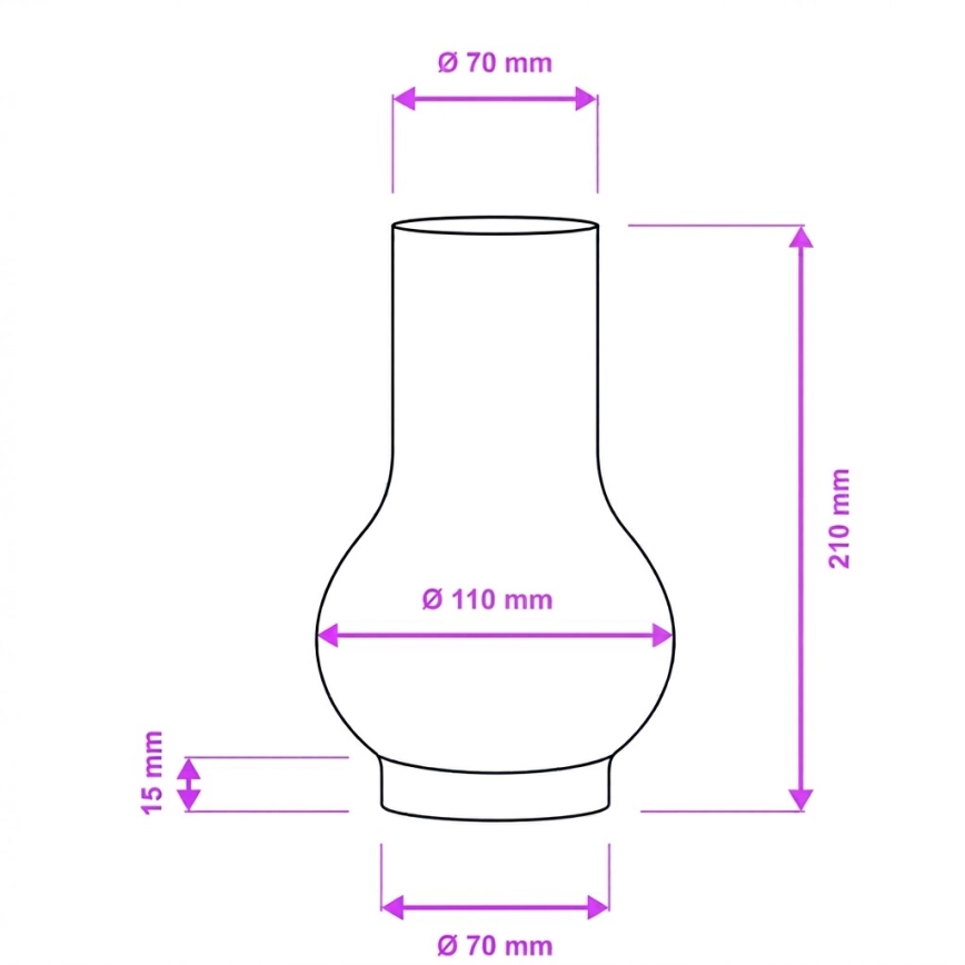 Ersatzglas für Hängeleuchte TAVERN/COTTAGE E14 210x110 mm weiß