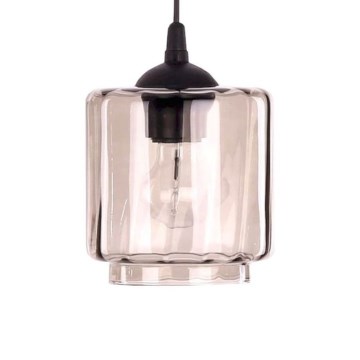 Ersatzglas für Kronleuchter POBO E27, Ø 15 cm, rauchbeige