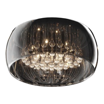 Ersatzglas für Kronleuchter und Deckenleuchte (G9), Ø 50 cm, rauchgrau