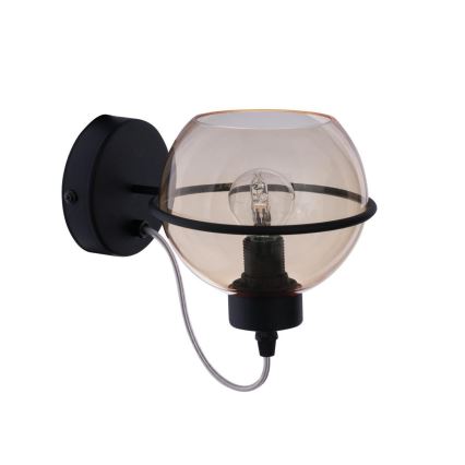 Ersatzglas für Leuchte POBO E27, Ø 14 cm, rauchbeige