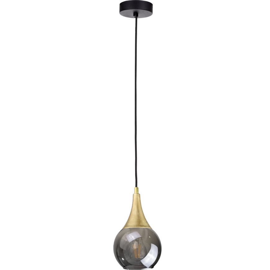 Ersatzglas für Hängeleuchte LACRIMA SMOKY E27 d 15 cm schwarz rauchig