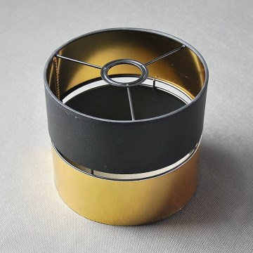 Ersatzlampenschirm für Tischleuchte und Wandleuchte HILTON E27 schwarz/golden