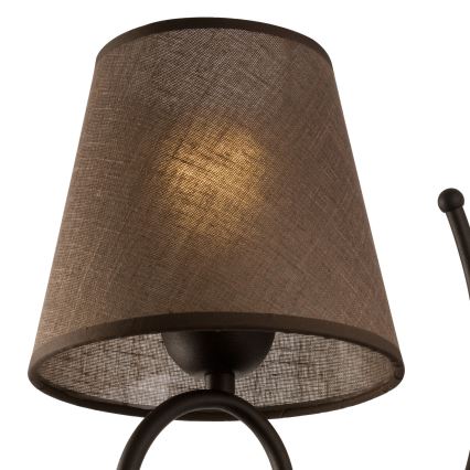 Ersatzlampenschirm für Wandleuchte LORENZO E27 d 16 cm braun