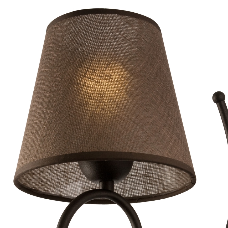Ersatzlampenschirm für Wandleuchte LORENZO E27 d 16 cm braun