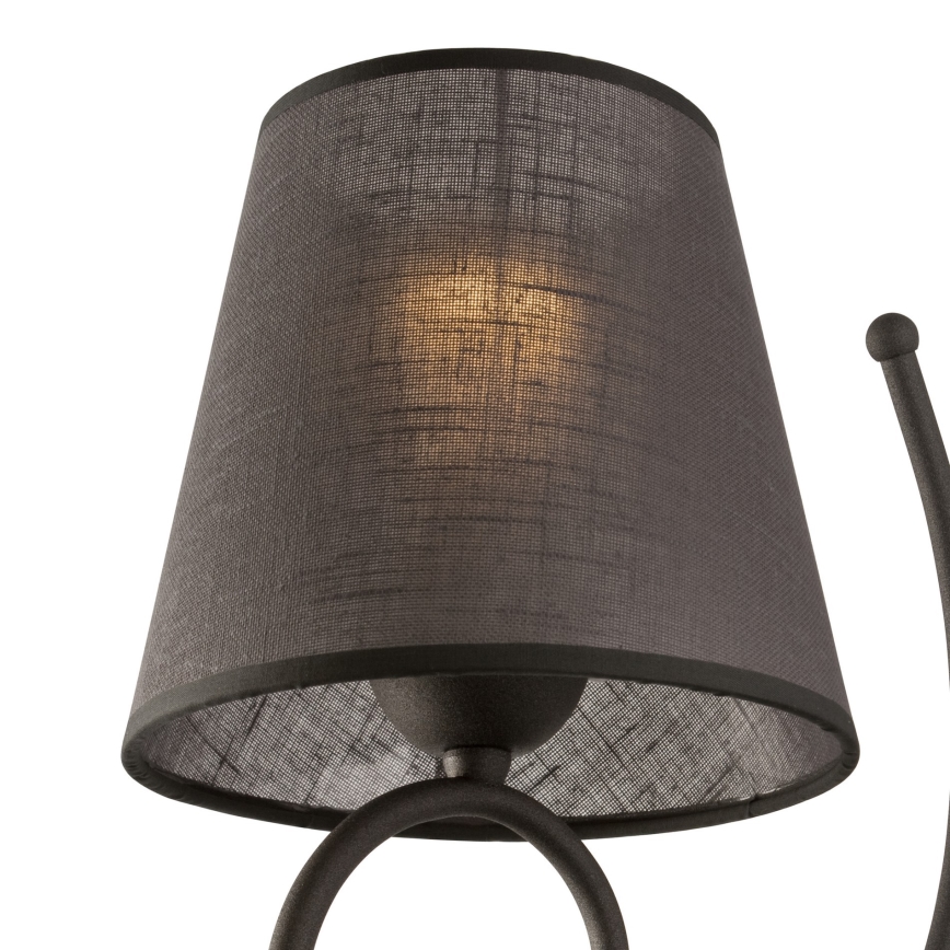 Ersatzlampenschirm für Wandleuchte LORENZO E27 d 16 cm grau