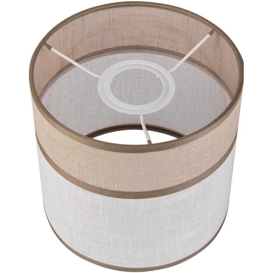 Ersatzschirm für Kronleuchter, Tischlampe und Wandleuchte ANDREA E27, Ø 16 cm, beige/grau