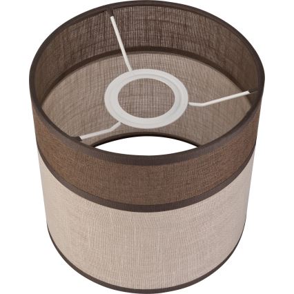 Ersatzschirm für Kronleuchter, Stehlampe und Wandleuchte ANDREA E27, Ø 16 cm, Braun/Beige