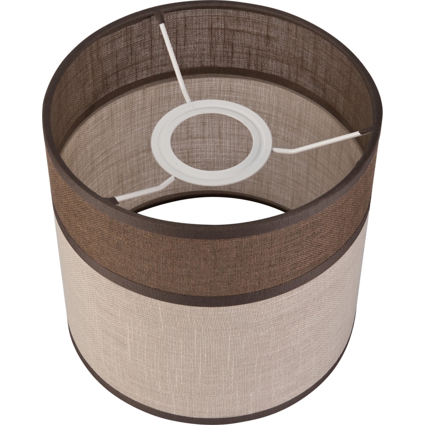 Ersatzschirm für Kronleuchter, Stehlampe und Wandleuchte ANDREA E27, Ø 16 cm, Braun/Beige