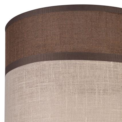 Ersatzschirm für Kronleuchter, Stehlampe und Wandleuchte ANDREA E27, Ø 16 cm, Braun/Beige