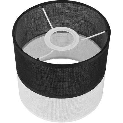 Ersatzschirm für Kronleuchter, Wandleuchte und Tischlampe ANDREA E27, Ø 16 cm, schwarz/weiß