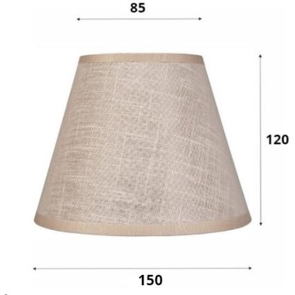 Ersatzschirm für Kronleuchter und Wandleuchte ANTONIO E14 120x150 mm Beige