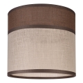 Ersatzschirm für Kronleuchter, Stehlampe und Wandleuchte ANDREA E27, Ø 16 cm, Braun/Beige