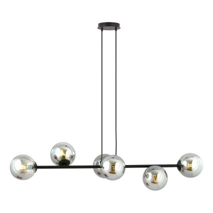 Ersatzschirm für Kronleuchter und Wandleuchte ROSSI, Ø 14 cm, grau/rauchfarben