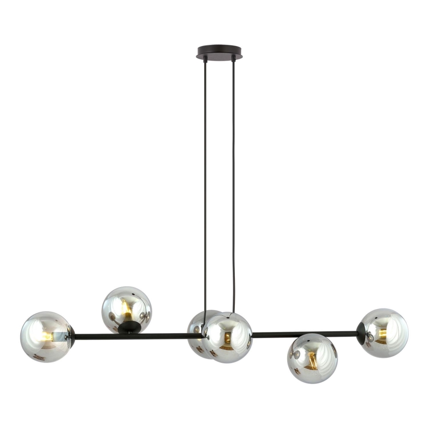 Ersatzschirm für Kronleuchter und Wandleuchte ROSSI, Ø 14 cm, grau/rauchfarben