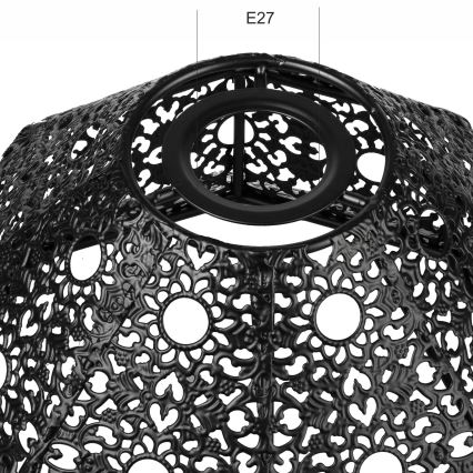 Ersatzschirm für Kronleuchter SAMIRA E27, Ø 33 cm, schwarz