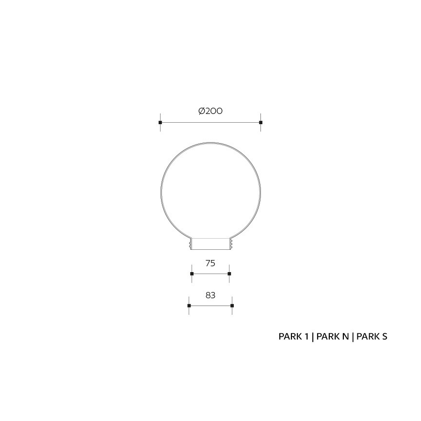 Ersatzschirm für die Wandleuchte PARK E27, Ø 20 cm, prismatisch