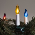 Erweiterbare LED-Außen-Weihnachtskette FELICIA FILAMENT 20xE10 14m mehrfarbig/warmweiß IP44, Hergestellt in Tschechien
