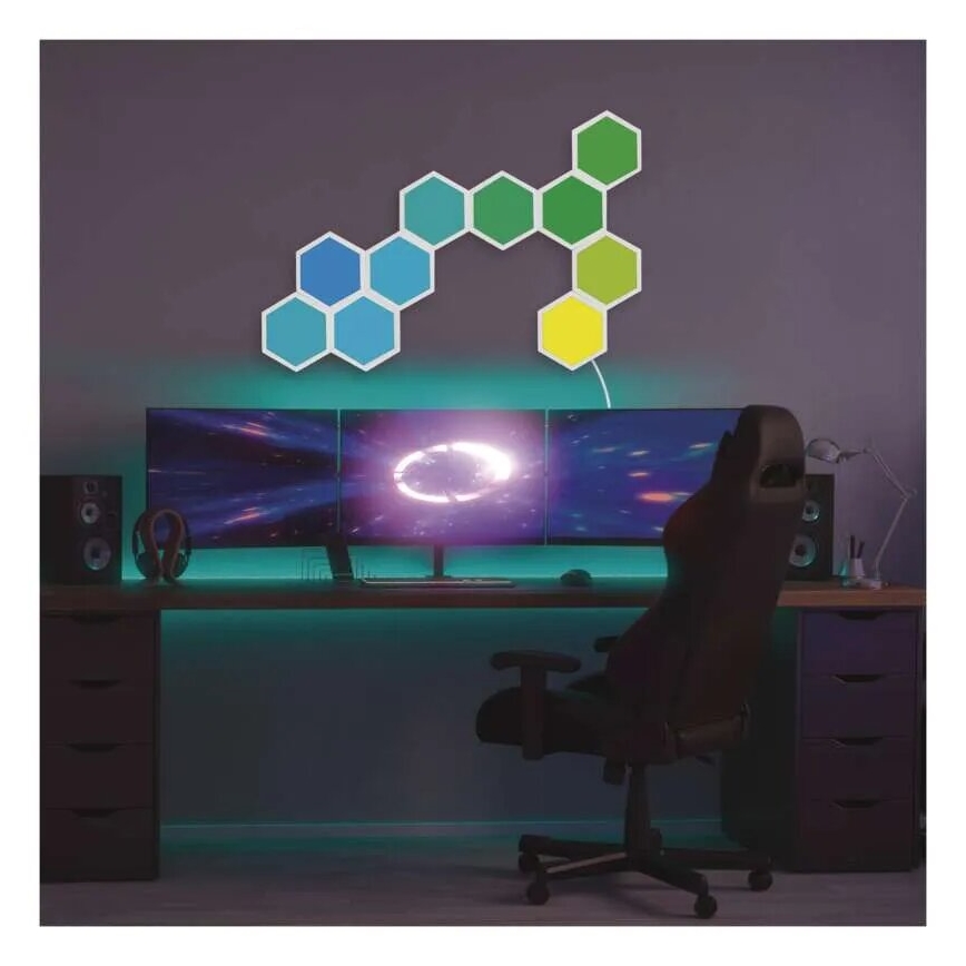 SET 3x LED RGBIC+CCT dimmbare Panel - Erweiterung 3xLED/1,8W/230V Wi-Fi Tuya