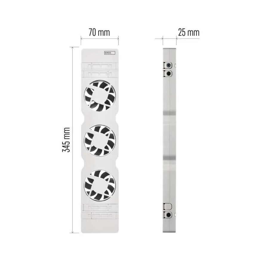 Erweiterungsset für Heizkörperlüfter 5V weiß