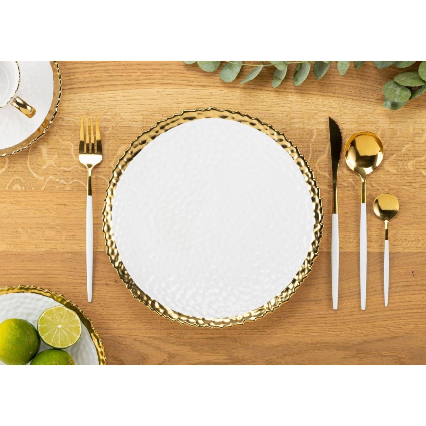 Essteller KATI 25 cm creme/gold