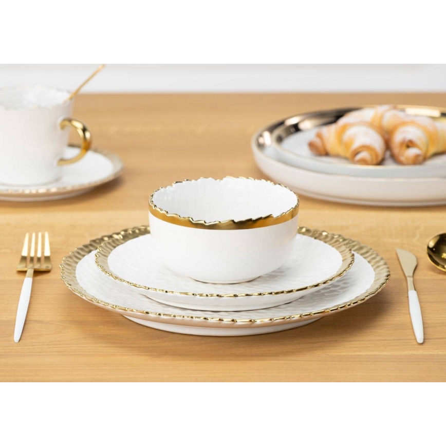 Essteller KATI 25 cm creme/gold