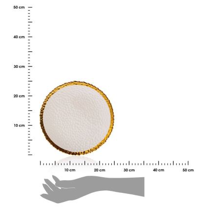 Essteller KATI 25 cm creme/gold