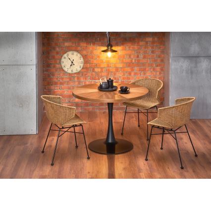 Esstisch CARMELO 75x100 cm schwarz/braun