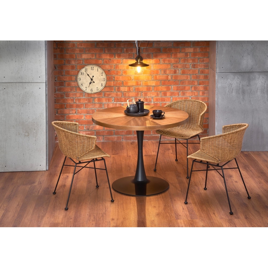 Esstisch CARMELO 75x100 cm schwarz/braun