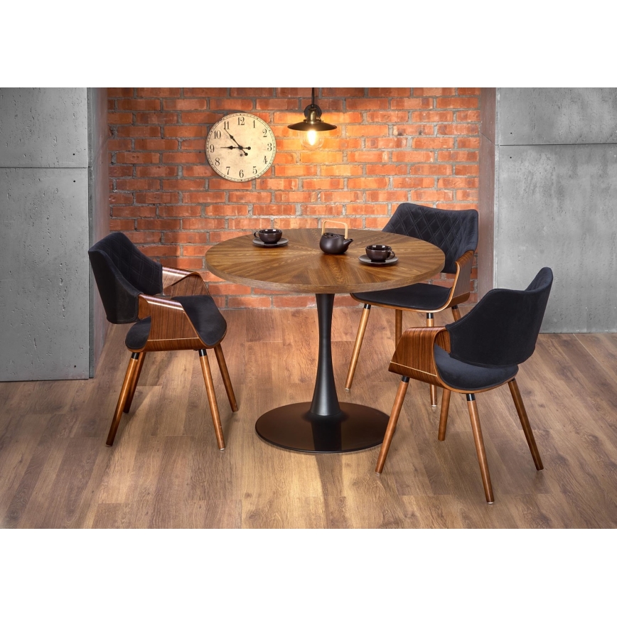Esstisch CARMELO 75x100 cm schwarz/braun