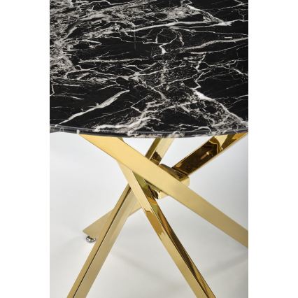 Esstisch ESTEN 100 cm schwarz/gold
