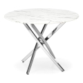 Esstisch ESTEN 100 cm weiß/silber