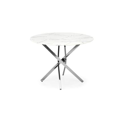 Esstisch ESTEN 100 cm weiß/silber