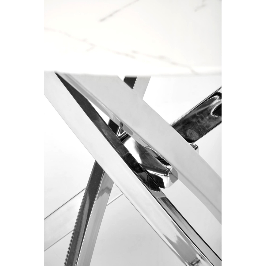 Esstisch ESTEN 100 cm weiß/silber