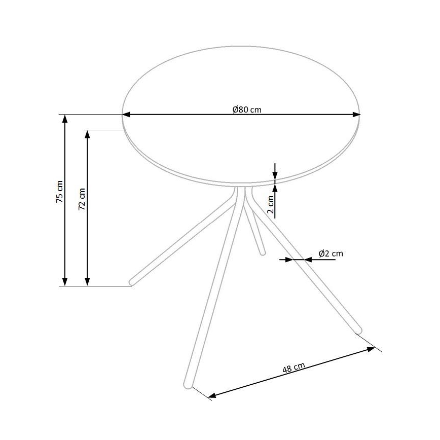 Esstisch HOMORA, schwarz