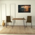 Esstisch SANDALF 75x90 cm braun/schwarz