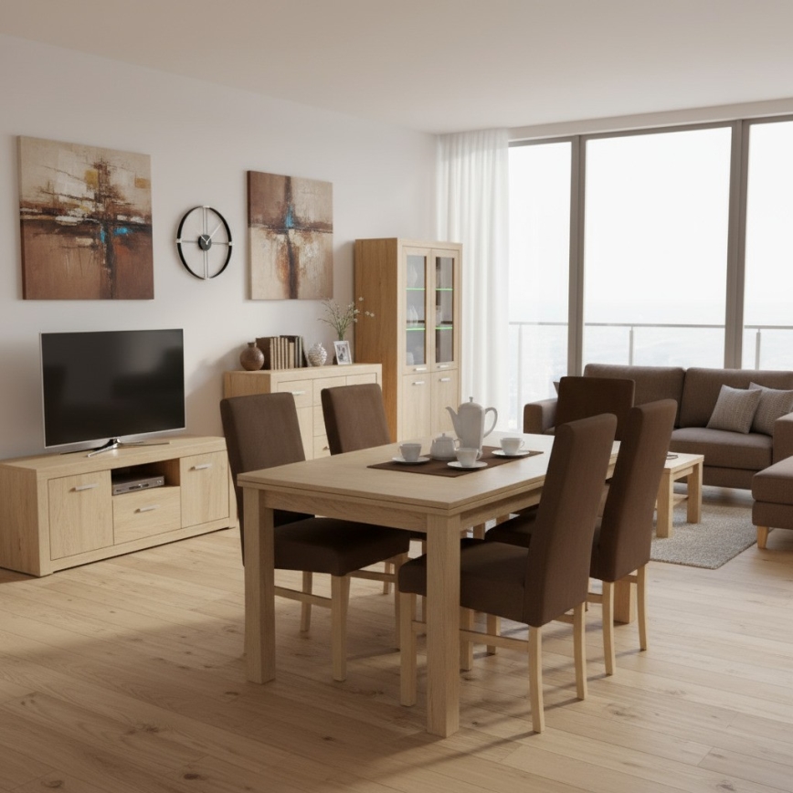 Esszimmerstuhl ALISON Braun/Buche