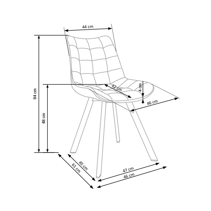 Esszimmerstuhl COMORO, 1 Stück, schwarz