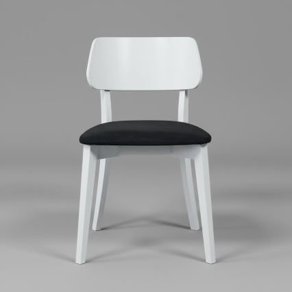 Esszimmerstuhl EZRA Weiß/Schwarz
