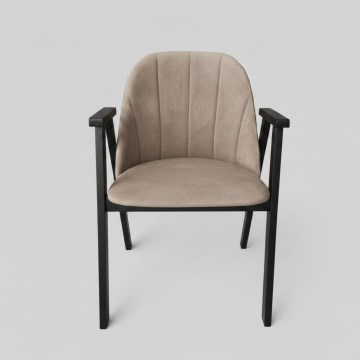 Esszimmerstuhl GARDA schwarz/beige