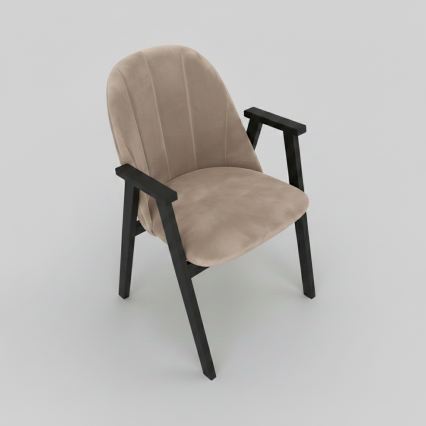 Esszimmerstuhl GARDA schwarz/beige