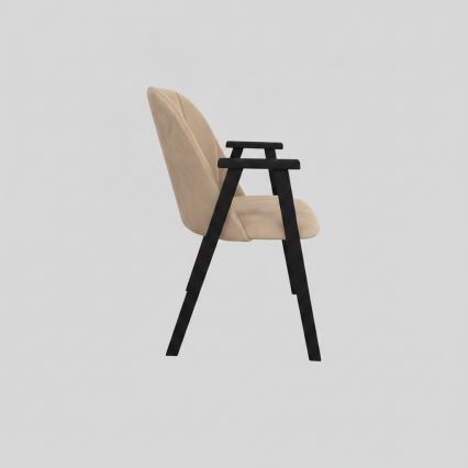Esszimmerstuhl GARDA schwarz/beige